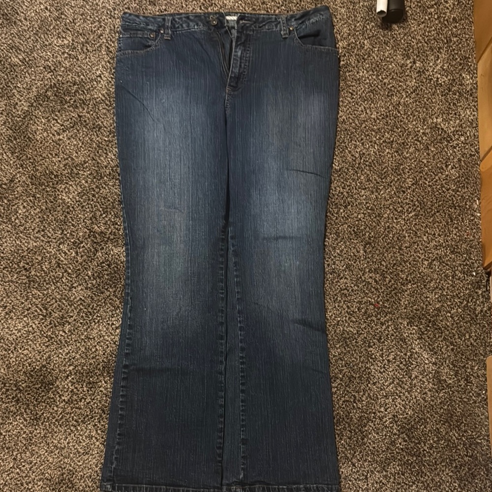 St. John's Bay Blue Flare Wide Leg Jeans